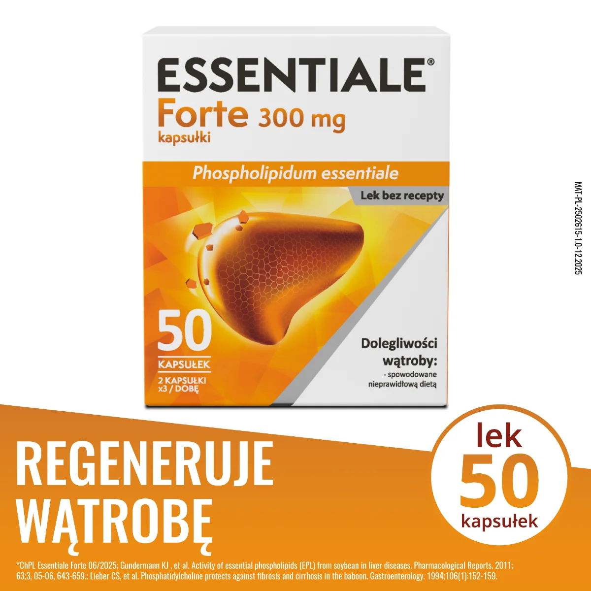 Essentiale Forte 300 mg 50 kapsułek