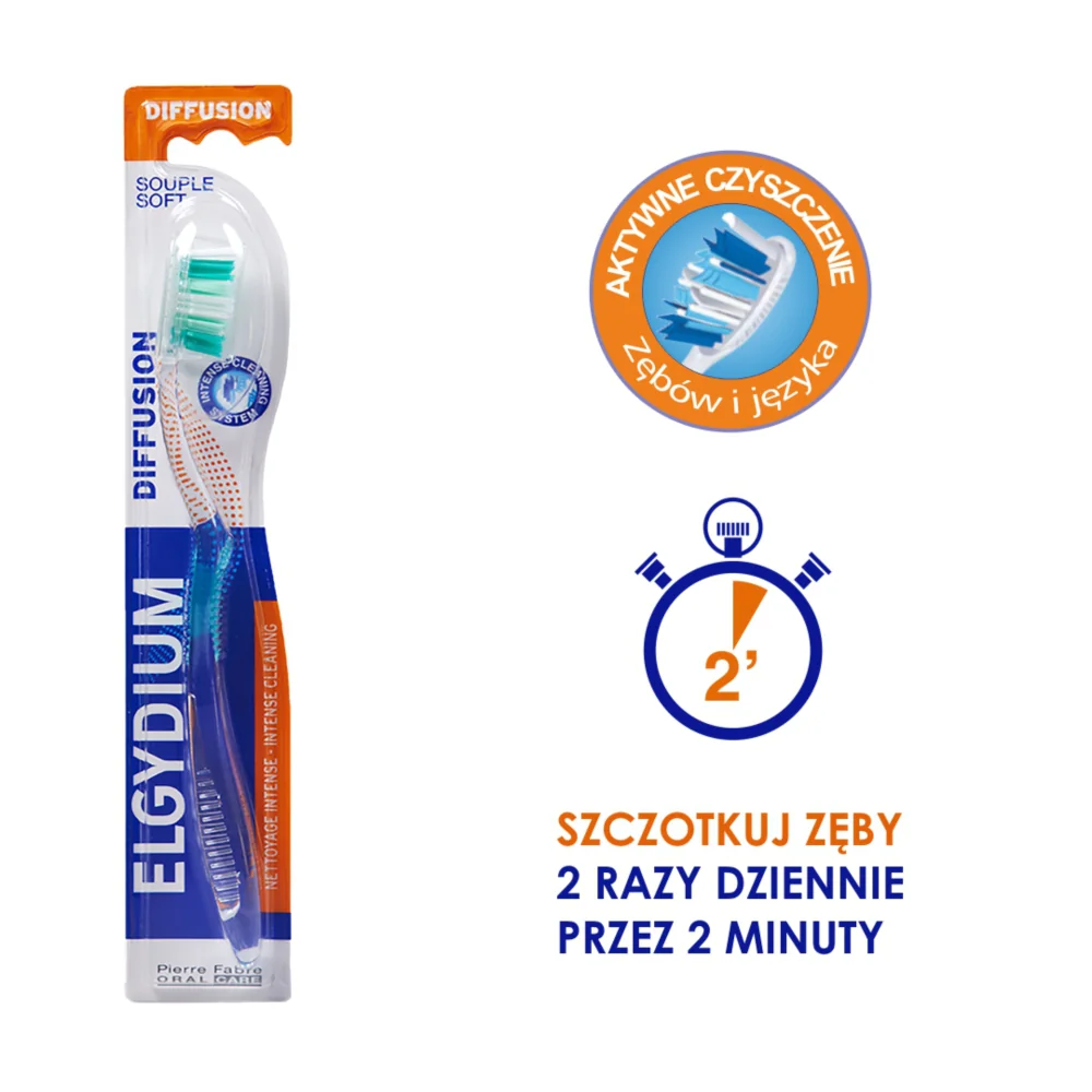Elgydium Diffusion Medium szczoteczka do zębów, 1 szt.