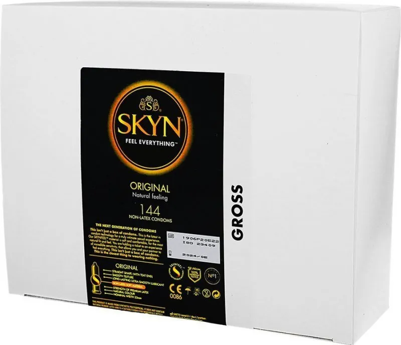 Unimil Skyn Original, prezerwatywy nielateksowe,144 szt. 