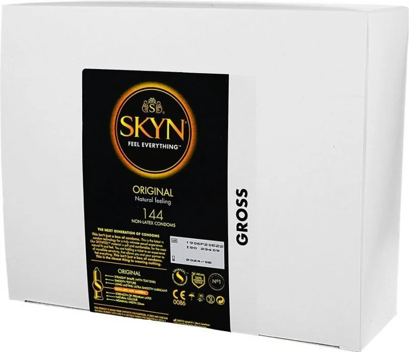 Unimil Skyn Original, prezerwatywy nielateksowe,144 szt.