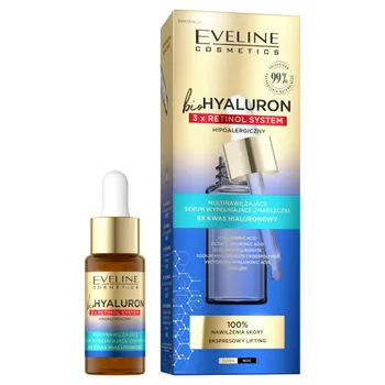 Eveline Cosmetics BioHyaluron 3 x Retinol System multinawilżające serum wypełniające zmarszczki, 18 ml 