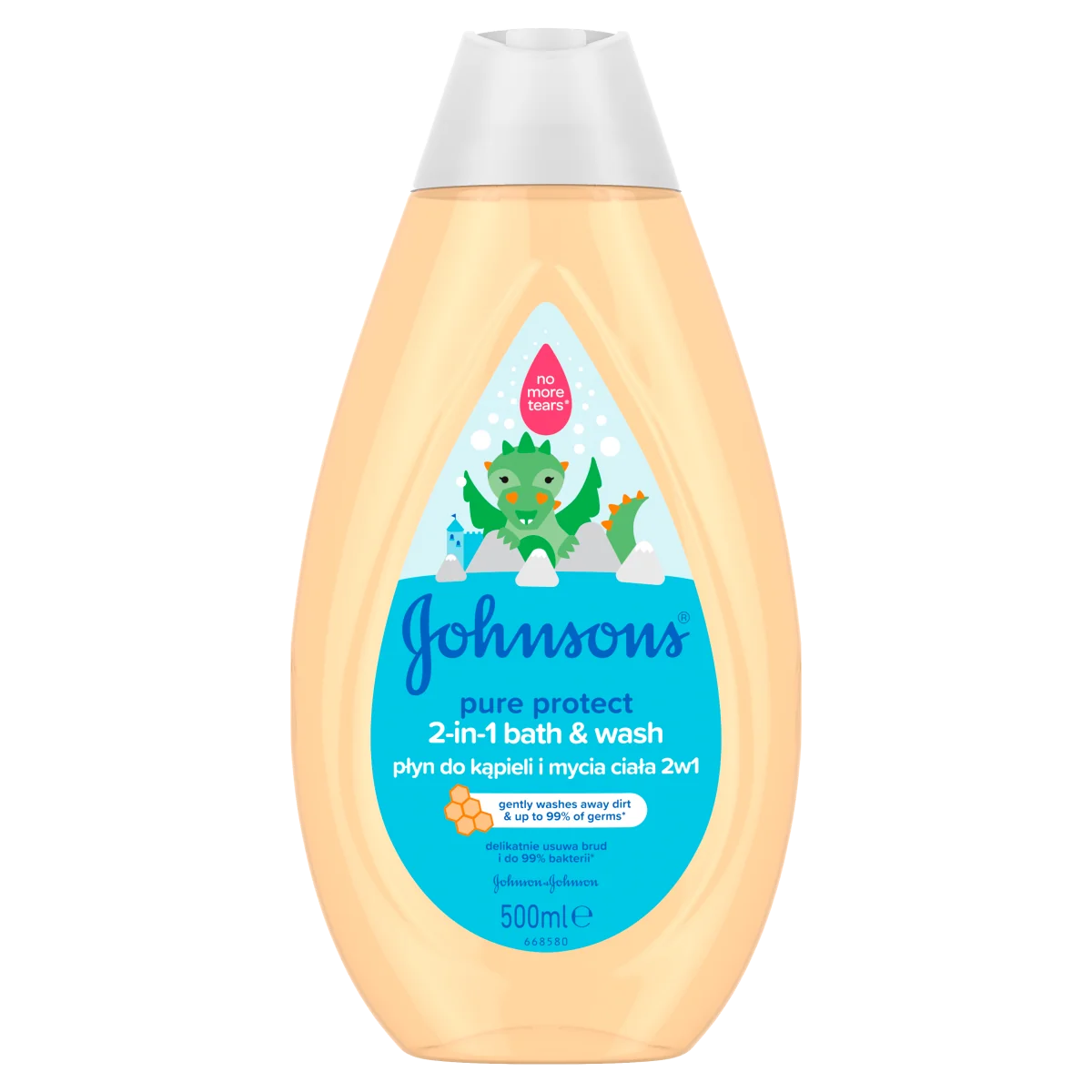 Johnson's Pure Protect płyn do kąpieli i mycia ciała 2w1, 500 ml