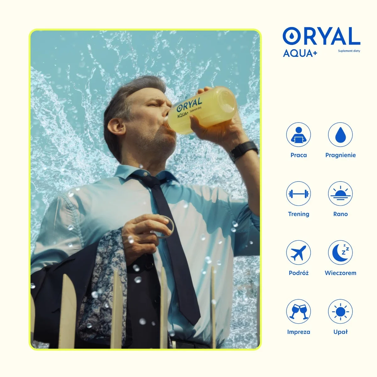 Oryal Aqua+ Ananas, Kokos, Mango 14 saszetek