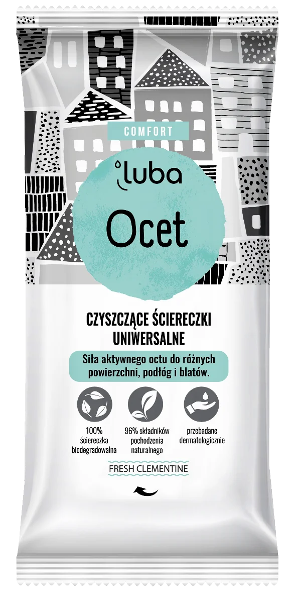 Luba Comfort Ocet czyszczące ściereczki uniwersalne, 24 sztuki
