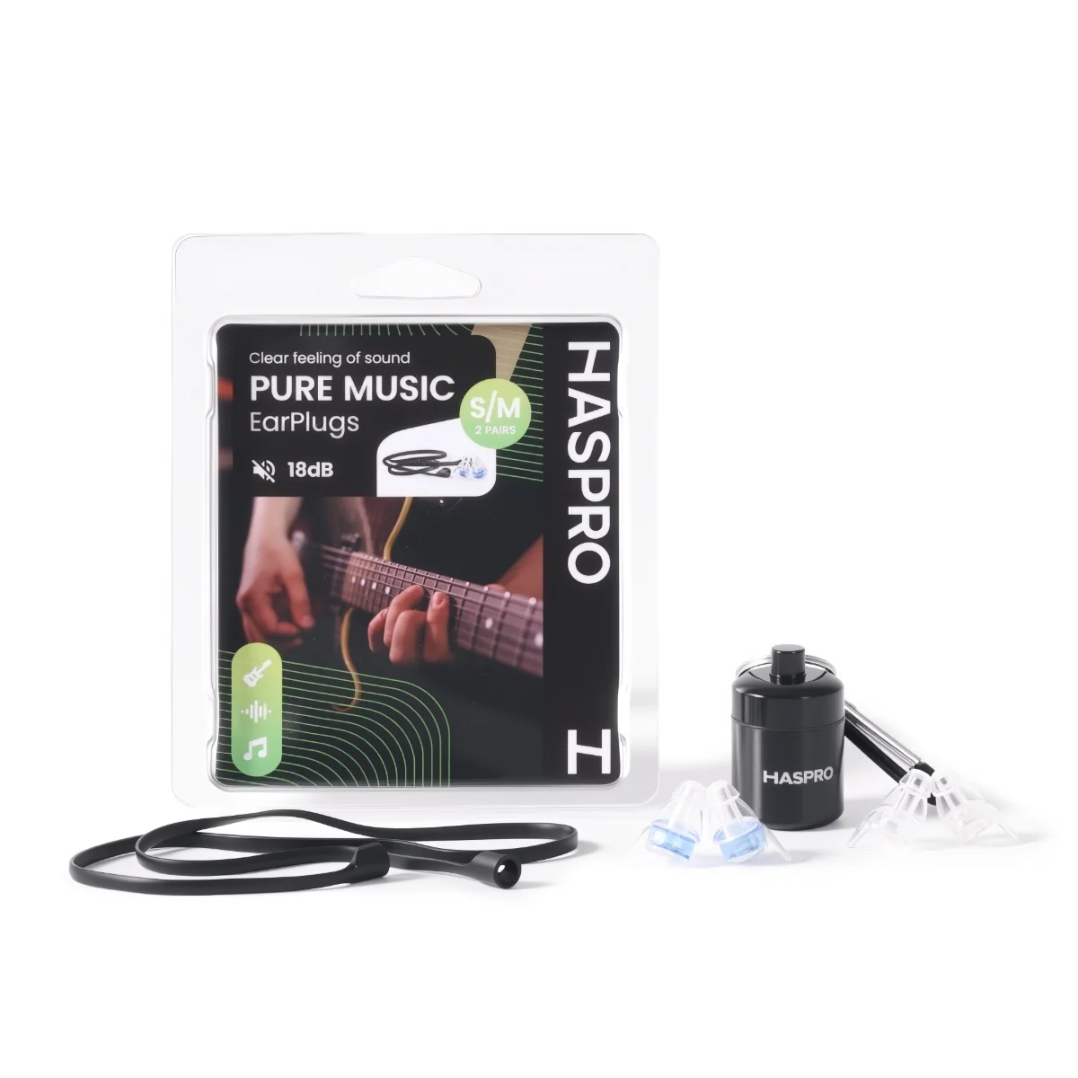 HASPRO Pure Music EarPlugs zatyczki do uszu, 4 szt.