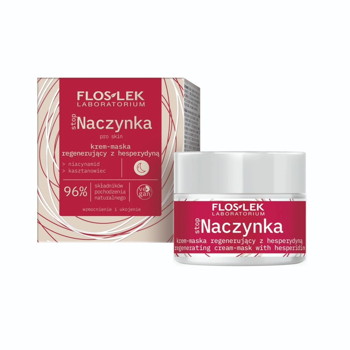 Floslek stopNaczynka krem-maska regenerujący z hesperydyną na noc, 50 ml