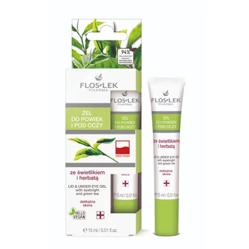 Floslek żel do powiek i pod oczy, ze świetlikiem i herbatą, 15 ml