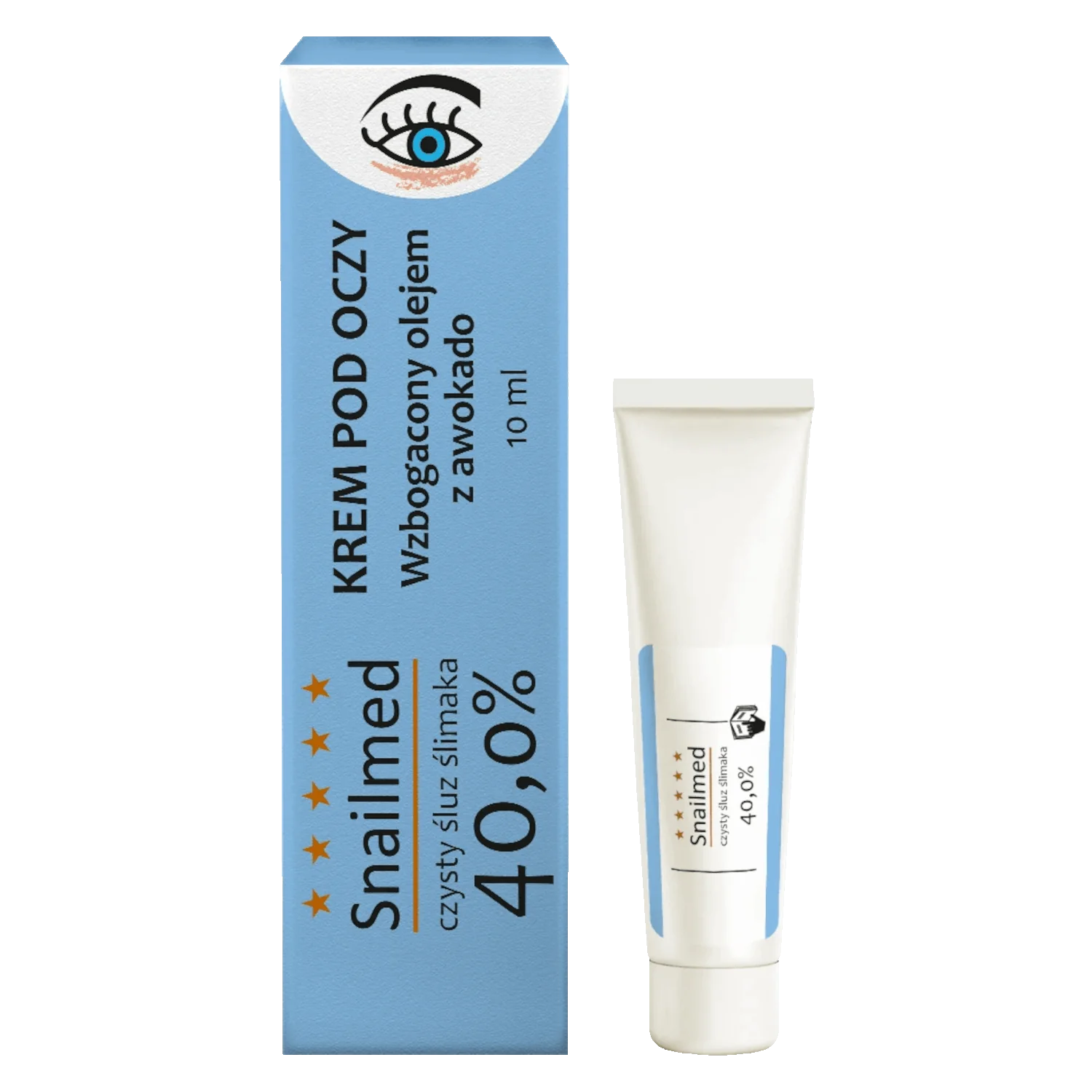 Snailmed naturalny pielęgnacyjny krem pod oczy ze śluzem ślimaka i awokado, 10 ml