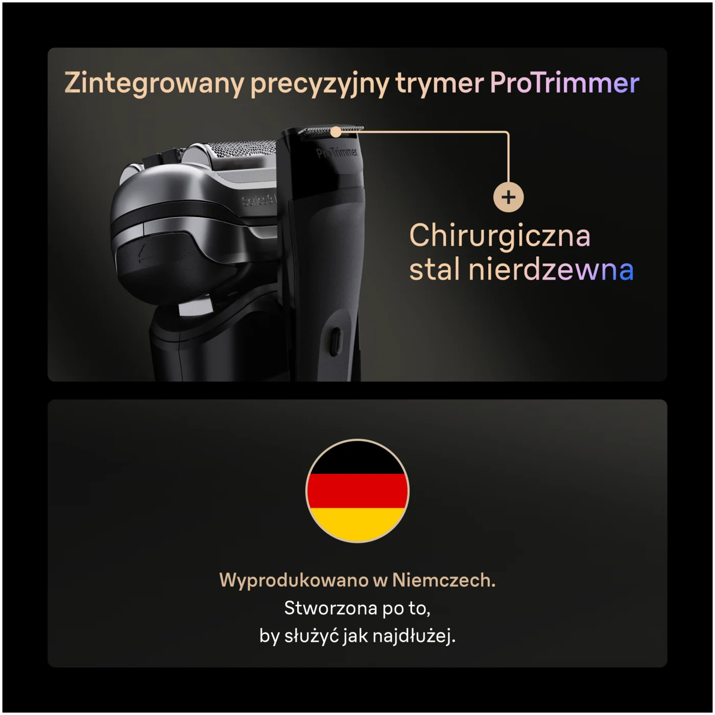 Braun Shaver Series 9 PRO+ 9667CC golarka elektryczna, 1 sztuka