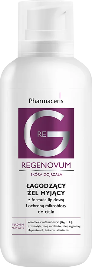 Pharmaceris Regenovum ŁAGODZĄCY ŻEL MYJĄCY do ciała z formułą lipidową i ochroną mikrobioty, 400 ml