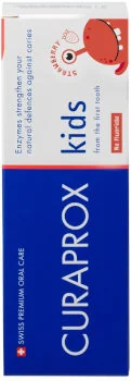 Curaprox Kids truskawkowa pasta do zębów dla dzieci 0+ bez fluoru Curaprox Kids truskawkowa pasta do zębów dla dzieci 0+ bez fluoru