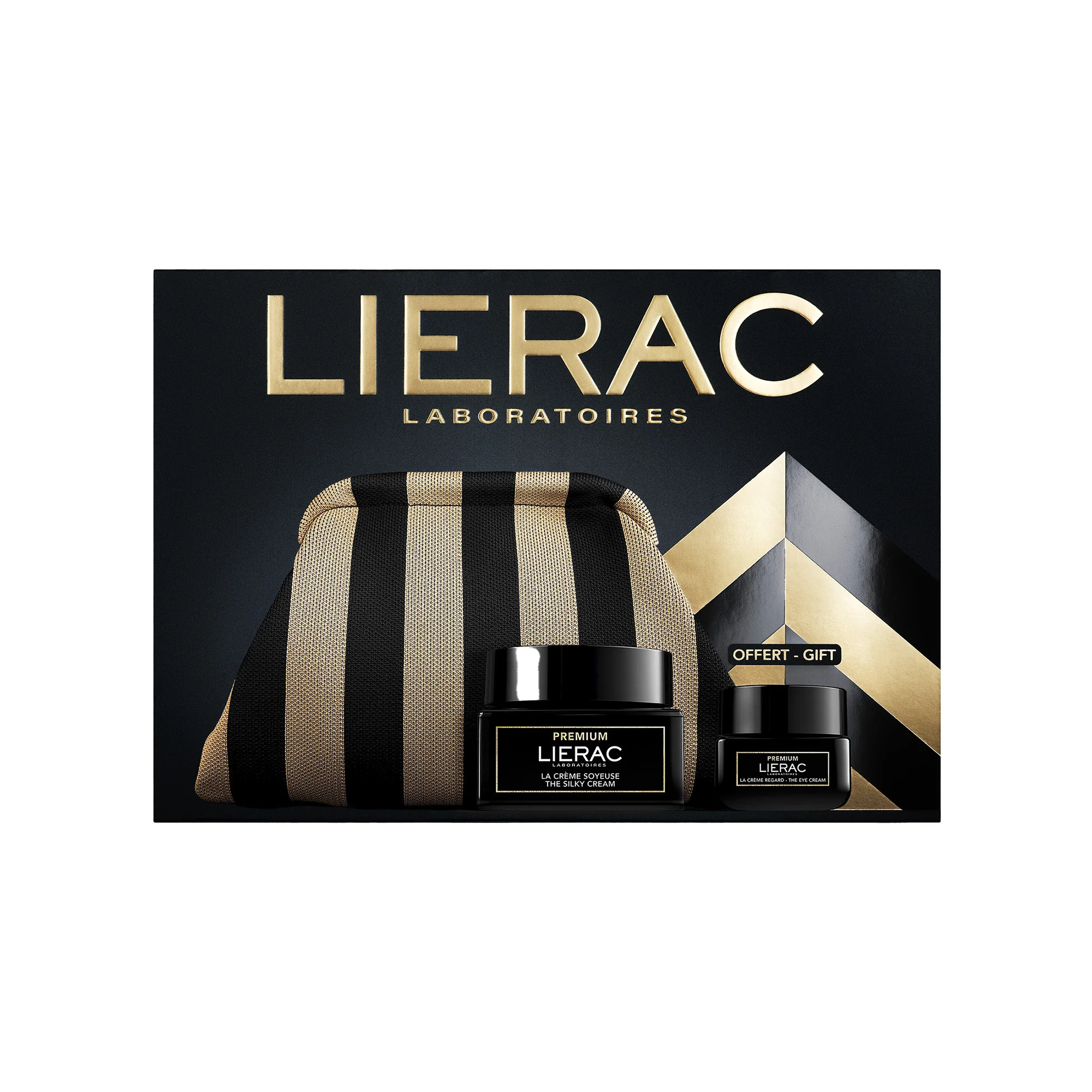 Lierac Premium Zestaw krem jedwabisty, 50 ml + krem pod oczy, 20 ml + kosmetyczka