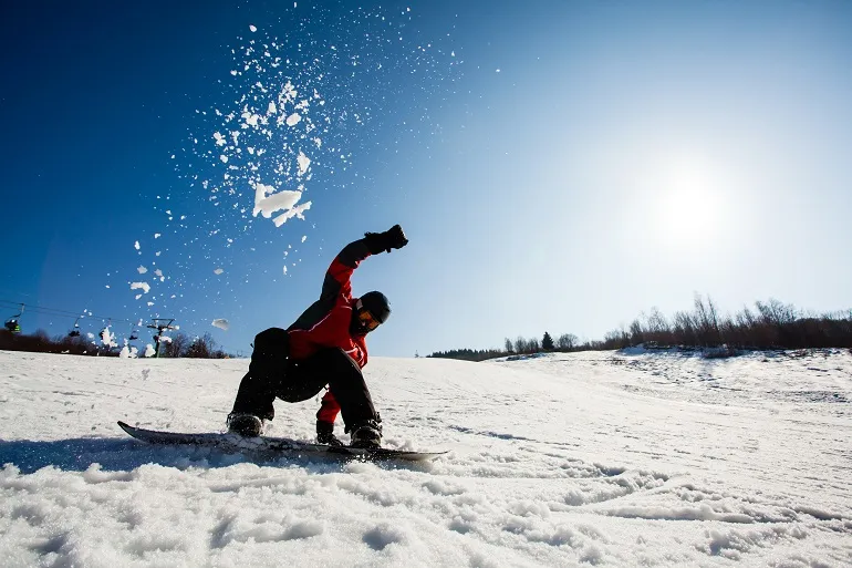 lesión de rodilla de snowboard