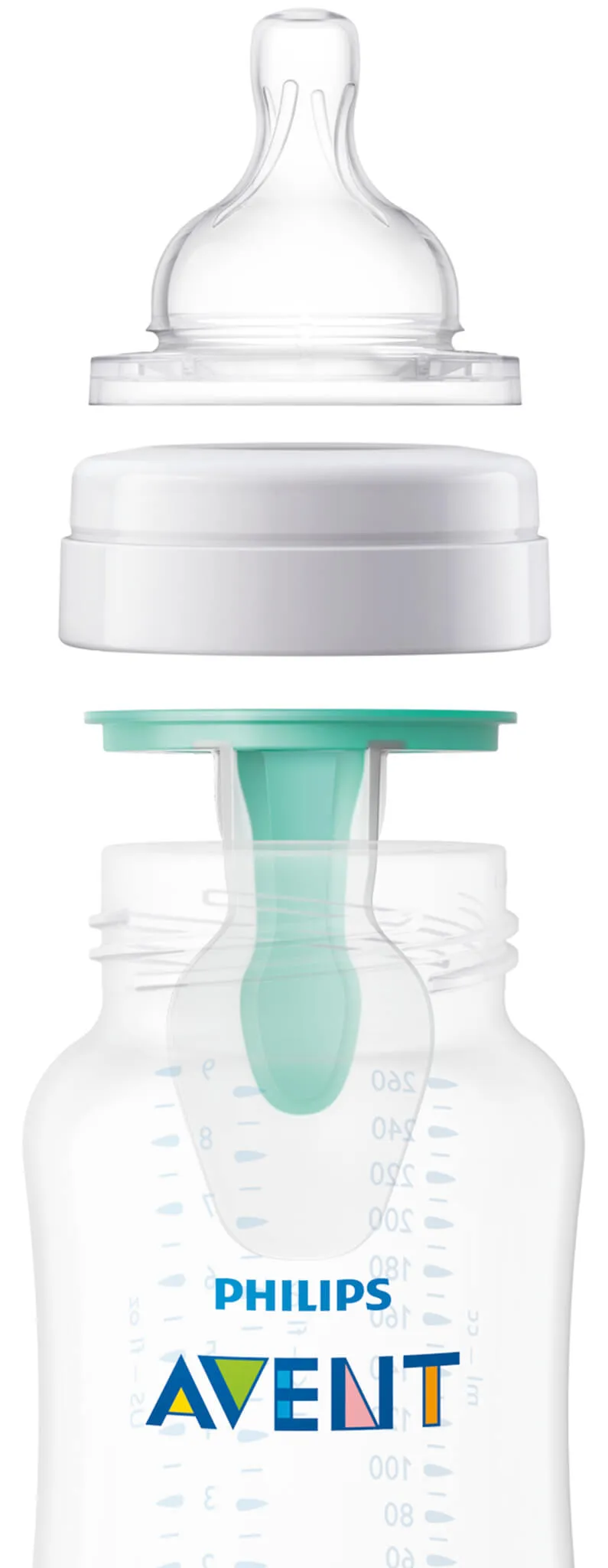Avent Anti-colic, butelka antykolkowa z nakładką Airfree 0m+ SCF810/14, 125 ml 