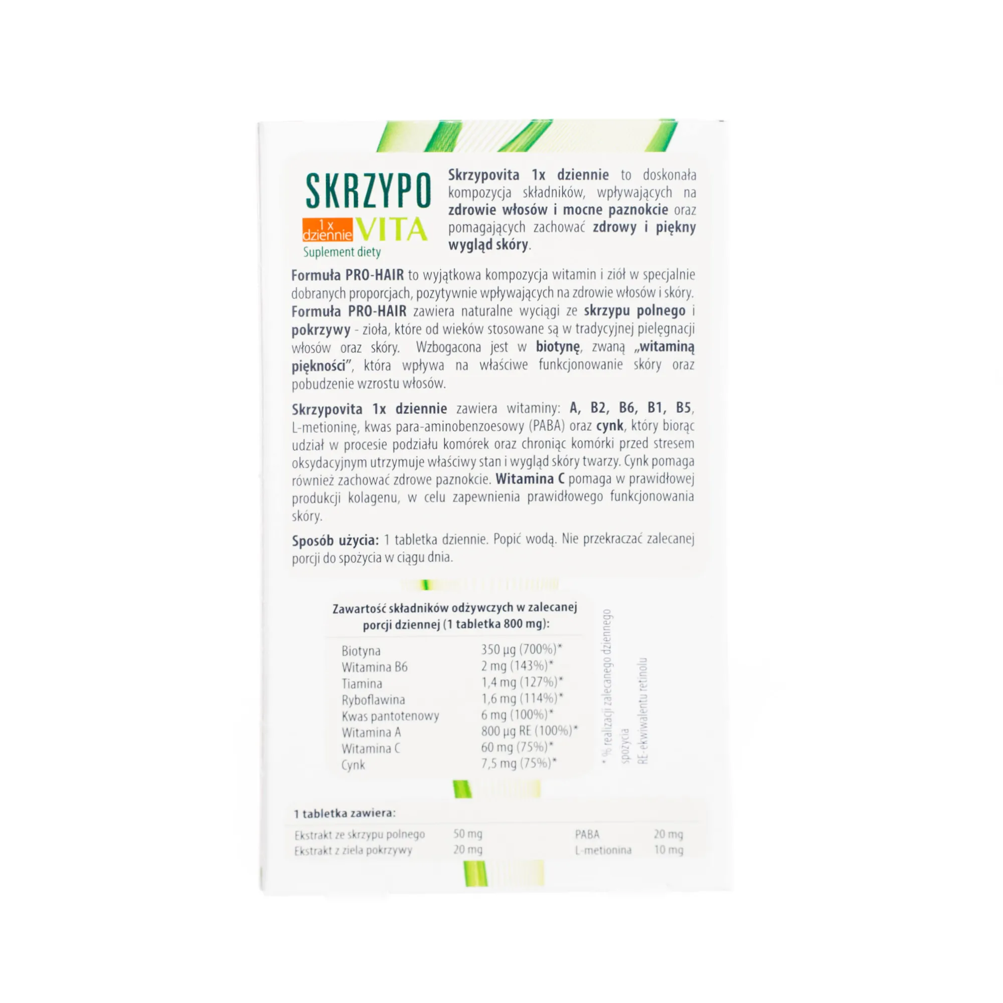 Skrzypovita - suplement diety z formułą PRO-HAIR, 42 tabletki powlekane 