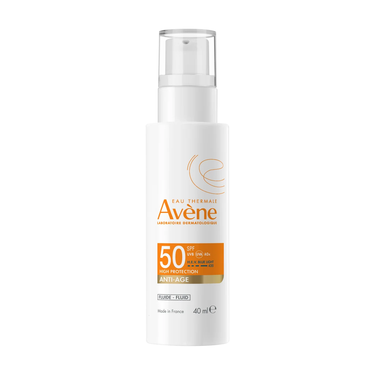 Avène Wysoka ochrona przeciwsłoneczna fluid anti-age SPF 50, 40 ml