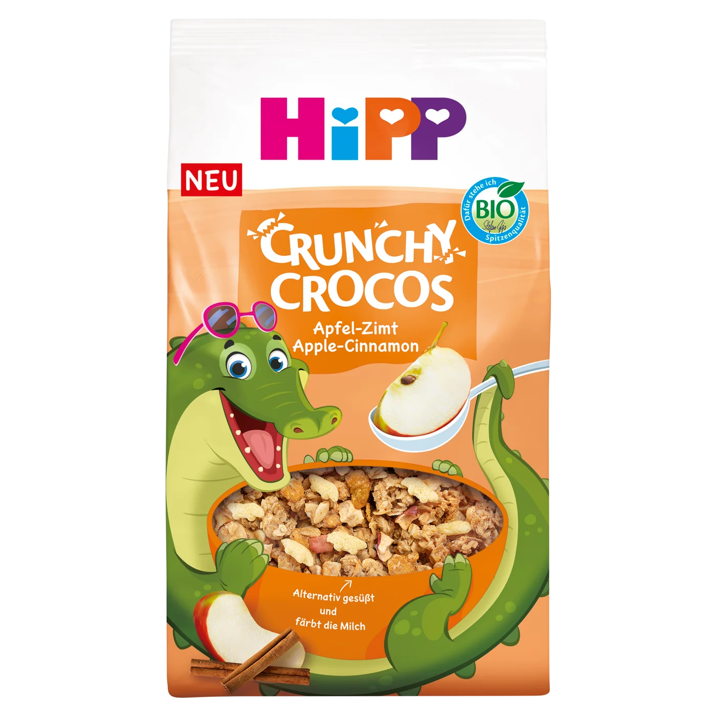 HiPP Crunchy Muslli chrupiące krokodyle, jabłko-cynamon, 300 g