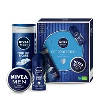 Nivea Men Get Protected zestaw kosmetyków dla mężczyzn, 250 ml + 75 ml + 50 ml