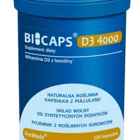 Bicaps D3 4000, suplement diety, 120 kapsułek