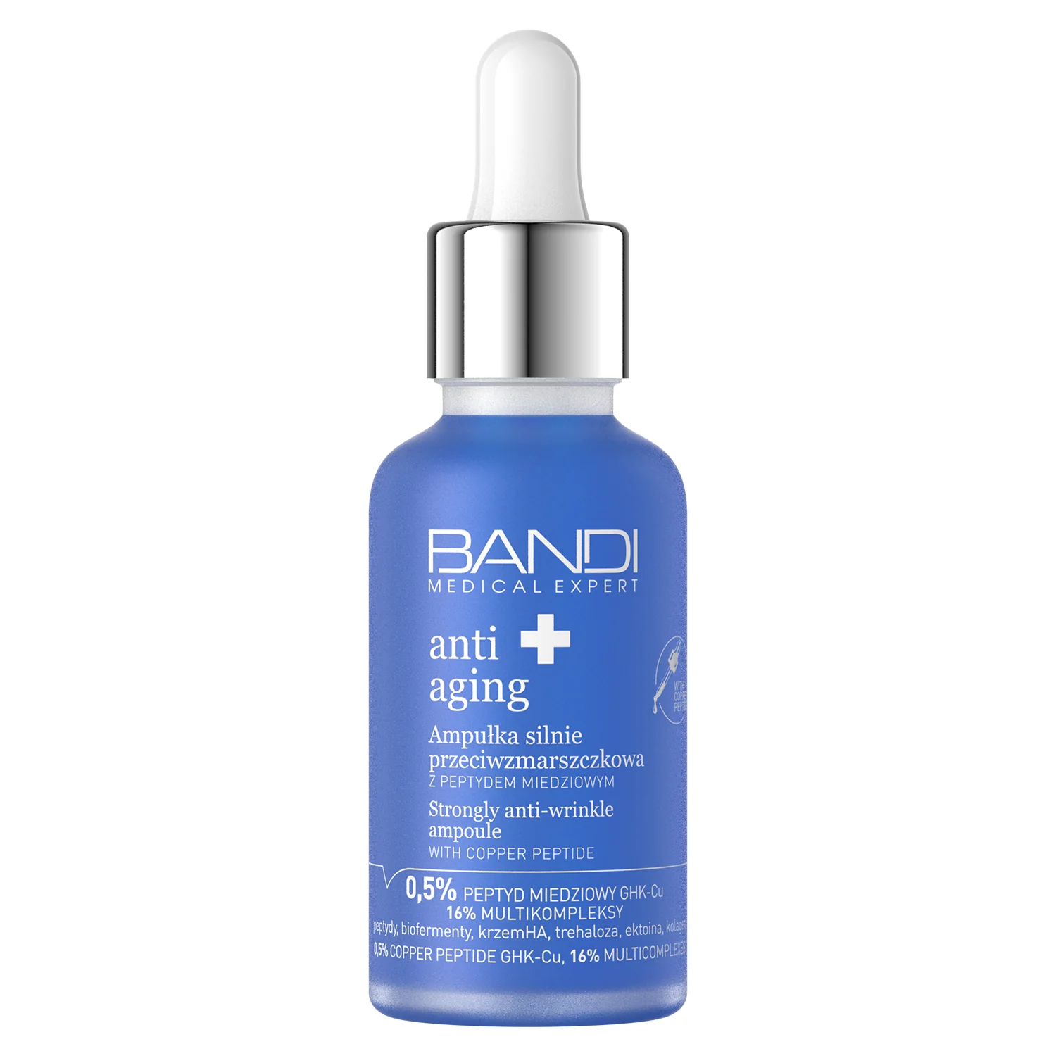 Bandi Anti Aging ampułka silnie przeciwzmarszkowa z peptydem miedziowym, 30 ml