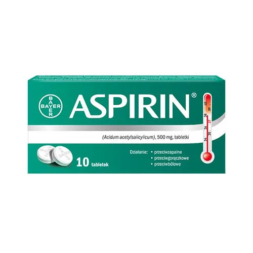Aspirin, 500 mg, 10 tabletek 