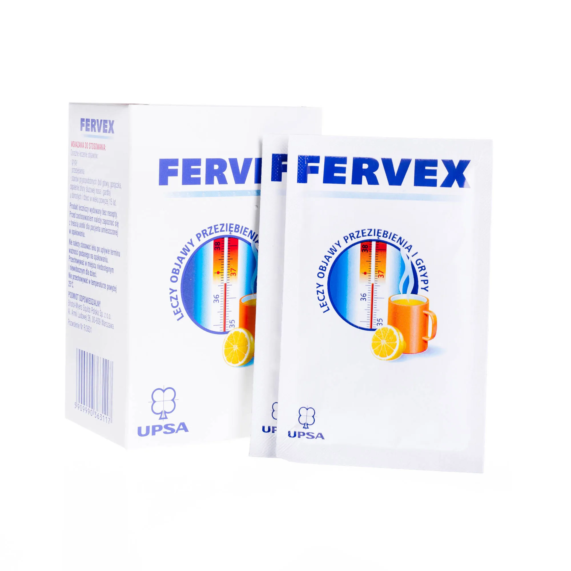 Fervex, 0,5g+0,2g+0,025g, 8 saszetek