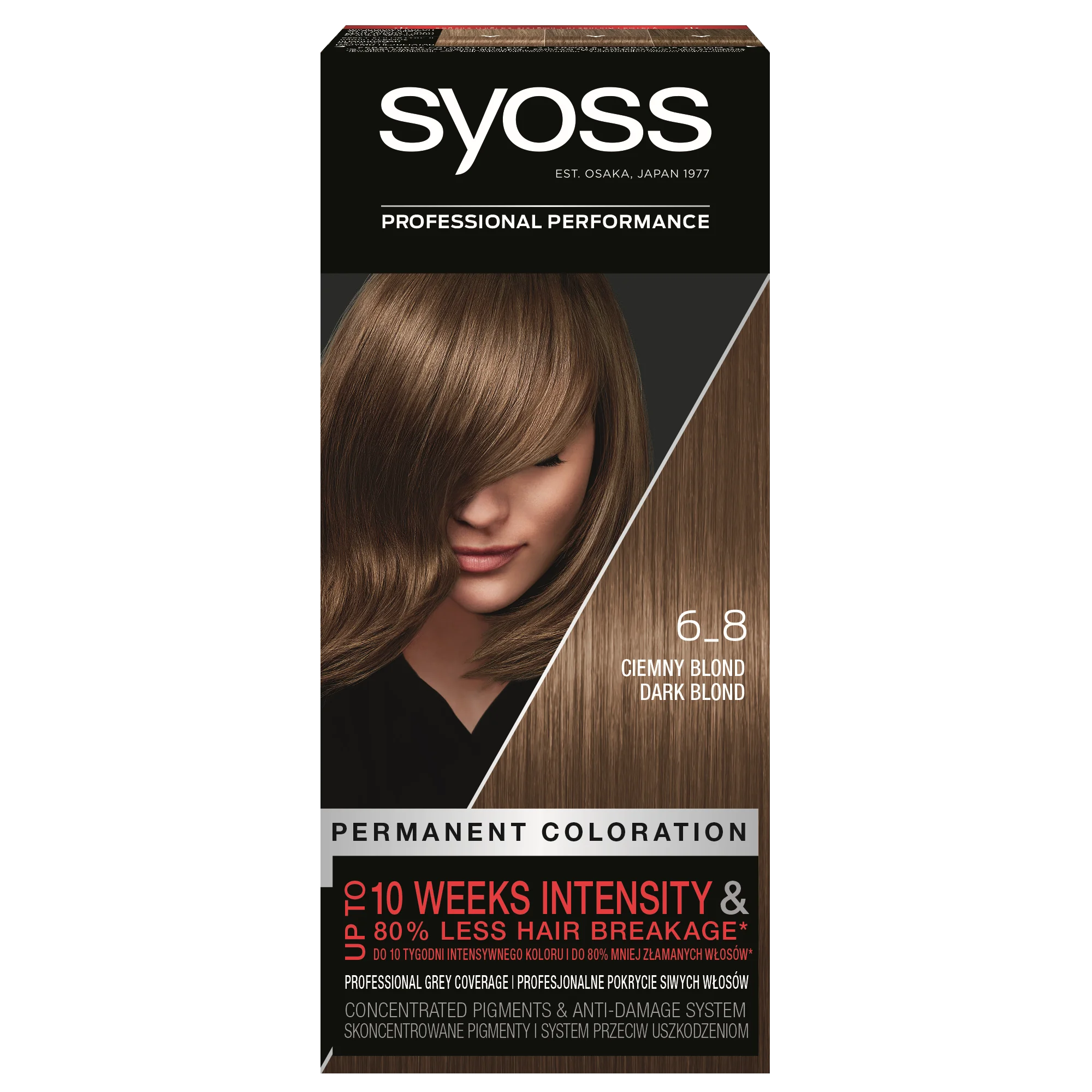 Syoss Permanent Coloration farba do włosów trwale koloryzująca 6-8 Ciemny Blond, 1 szt.