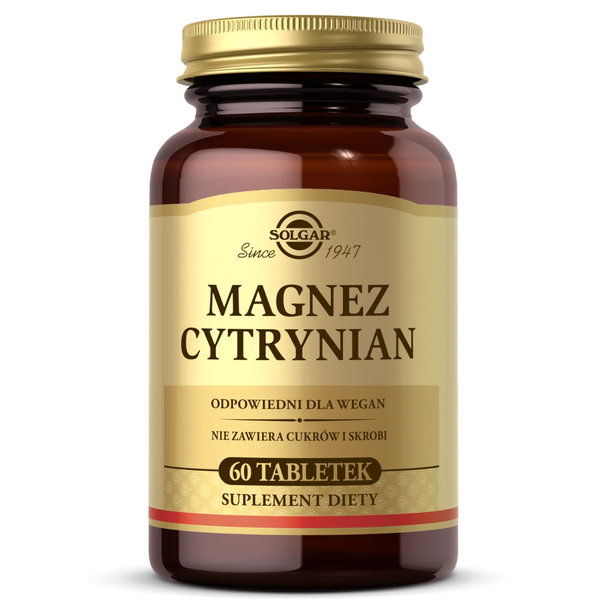 Solgar Magnez Cytrynian suplement diety, 60 tabletek