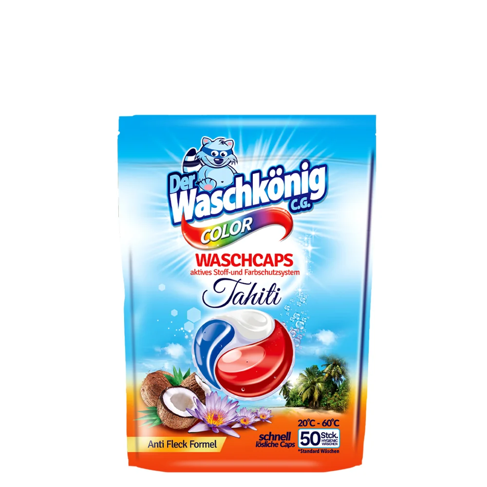 Der Waschkönig C.G. Tahiti Color kapsułki do prania, 50 sztuk