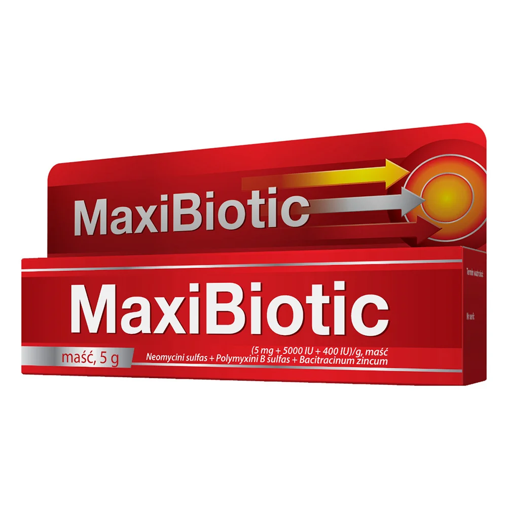 MaxiBiotic (5 mg + 5000 IU + 400 IU)/g maść, 5 g