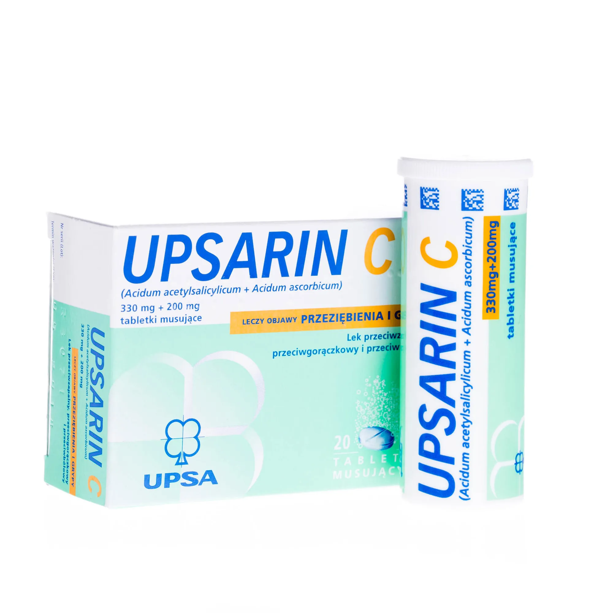 Upsarin C, 0,33g+0,2g, 20 tabletek musujących 