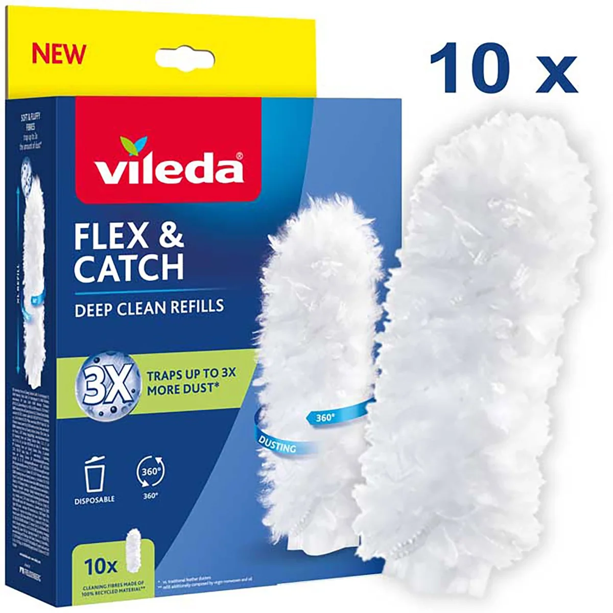 Vileda Flex & Catch wkłady do miotełki do kurzu, 10 sztuk