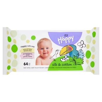 Bella Baby Happy Silk Cotton chusteczki nasączone dla dzieci, 64 szt.