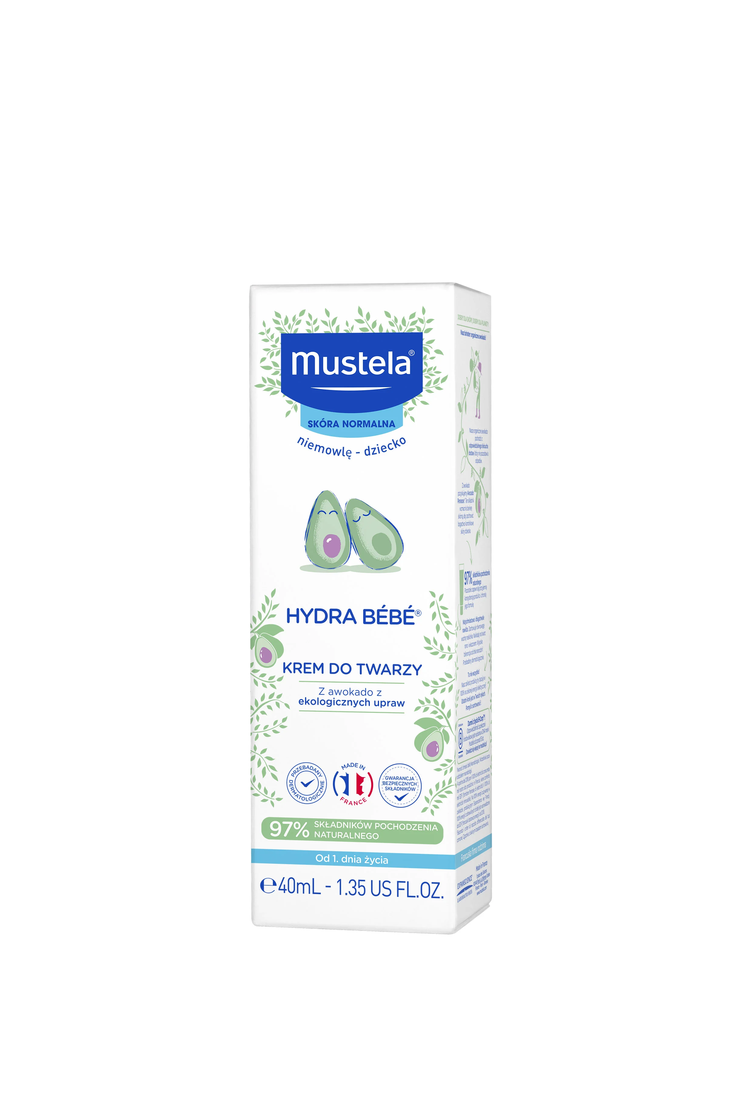 Mustela Hydra Bebe krem do twarzy, 40 ml