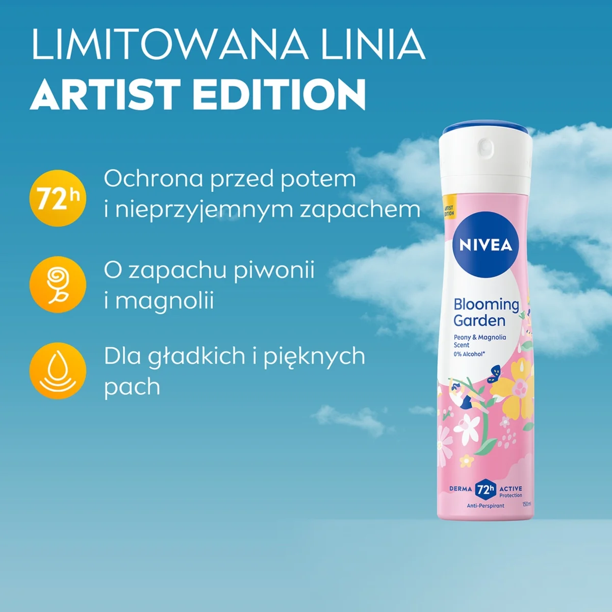 Nivea Blooming Garden antyperspirant w sprayu, 150 ml