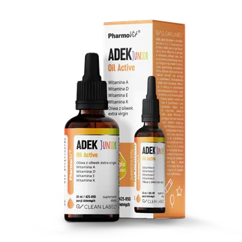 Pharmovit Clean Label ADEK Junior Oil Active, suplement diety, 30 ml 
