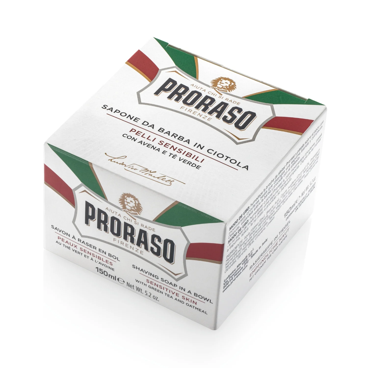 Proraso mydło do golenia do skóry wrażliwej z wyciągiem z owsa i białej herbaty, 150 ml