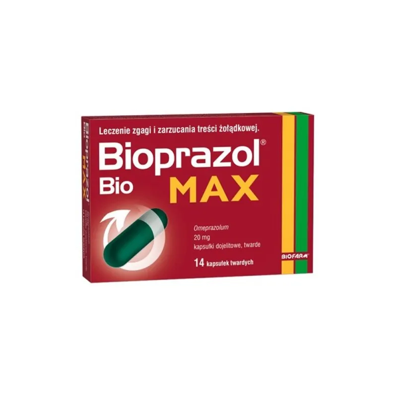 Bioprazol Bio Max 20 mg, 14 kapsułek twardych