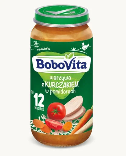 BoboVita warzywa z kurczakiem w pomidorach, 250 g