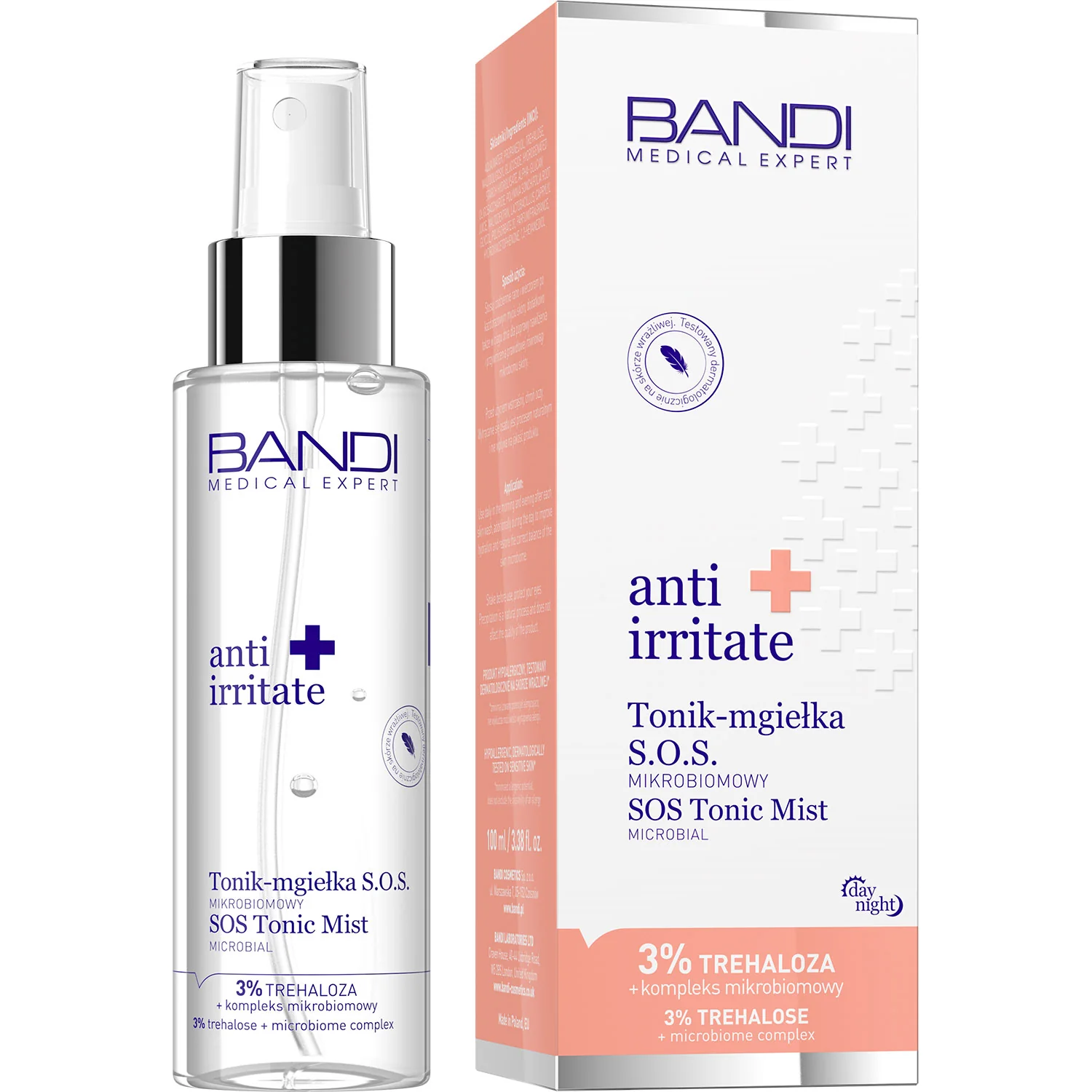 BANDI Anti Irritate S.O.S Mikrobiomowy tonik-mgiełka do twarzy, 100 ml