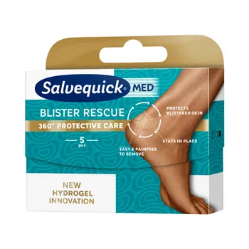 Salvequick Med Blister Rescue plastry na pęcherze na piętach, 5 sztuk 