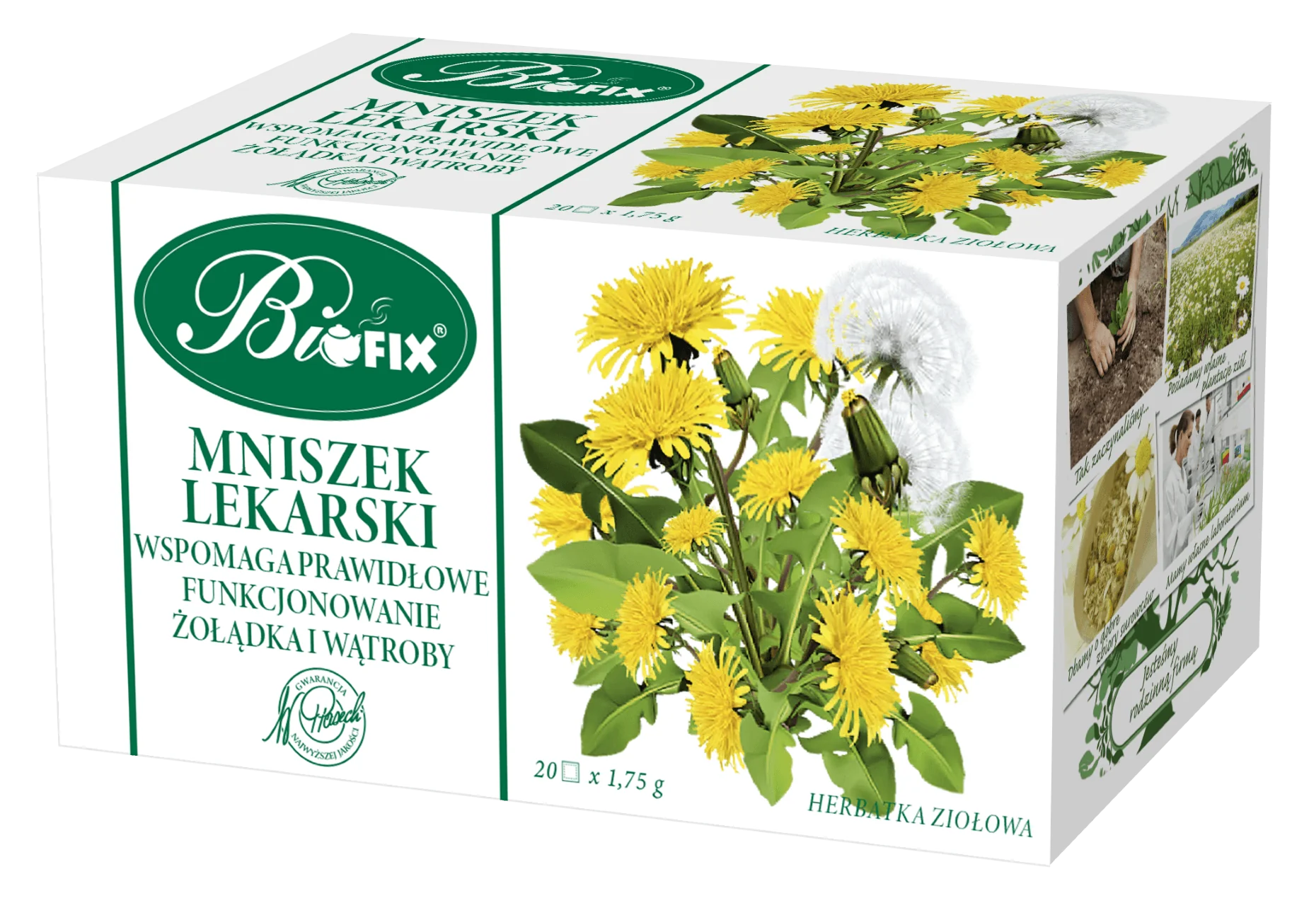 BiFIX Mniszek Lekarski herbatka ziołowa ekspresowa, 20 x 1,75 g