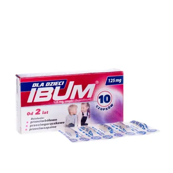 Ibum dla dzieci, 125 mg, 10 czopków 