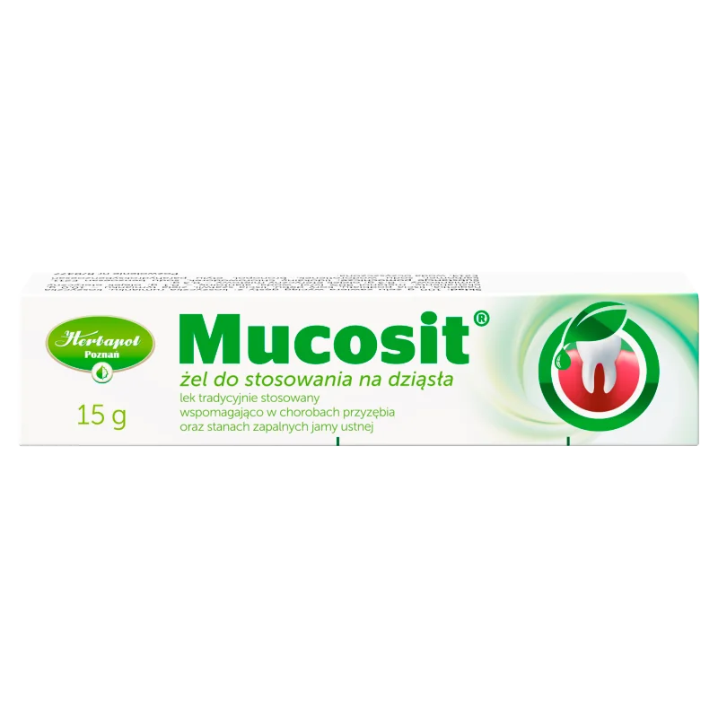 Mucosit żel do stosowania na dziąsła, 15 g