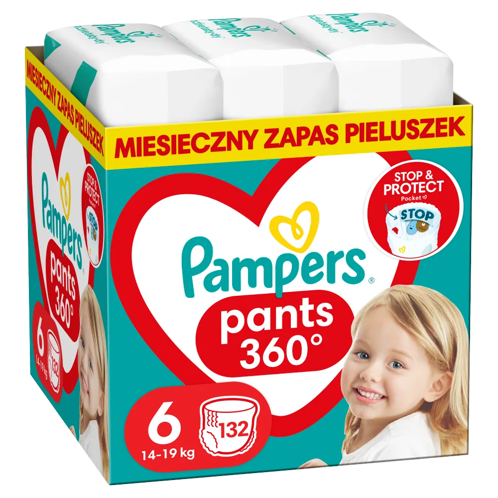 Pampers Pants 6 Pieluchomajtki, 132 sztuk 
