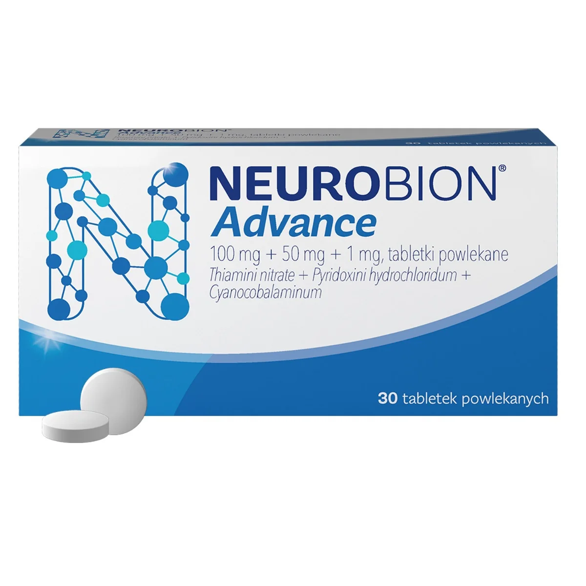 Neurobion Advance 100 mg + 50 mg + 1 mg 30 tabletek powlekanych