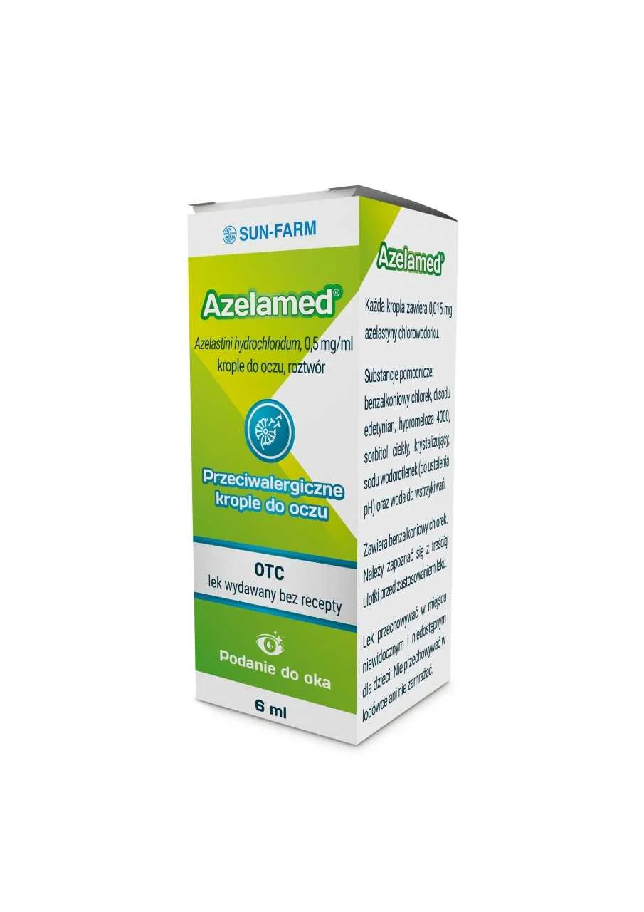 Azelamed 0,5 mg/ml przeciwalergiczne krople do oczu, roztwór, 6 ml