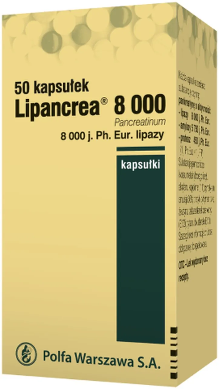 Lipancrea, 8000 j., 50 kapsułek