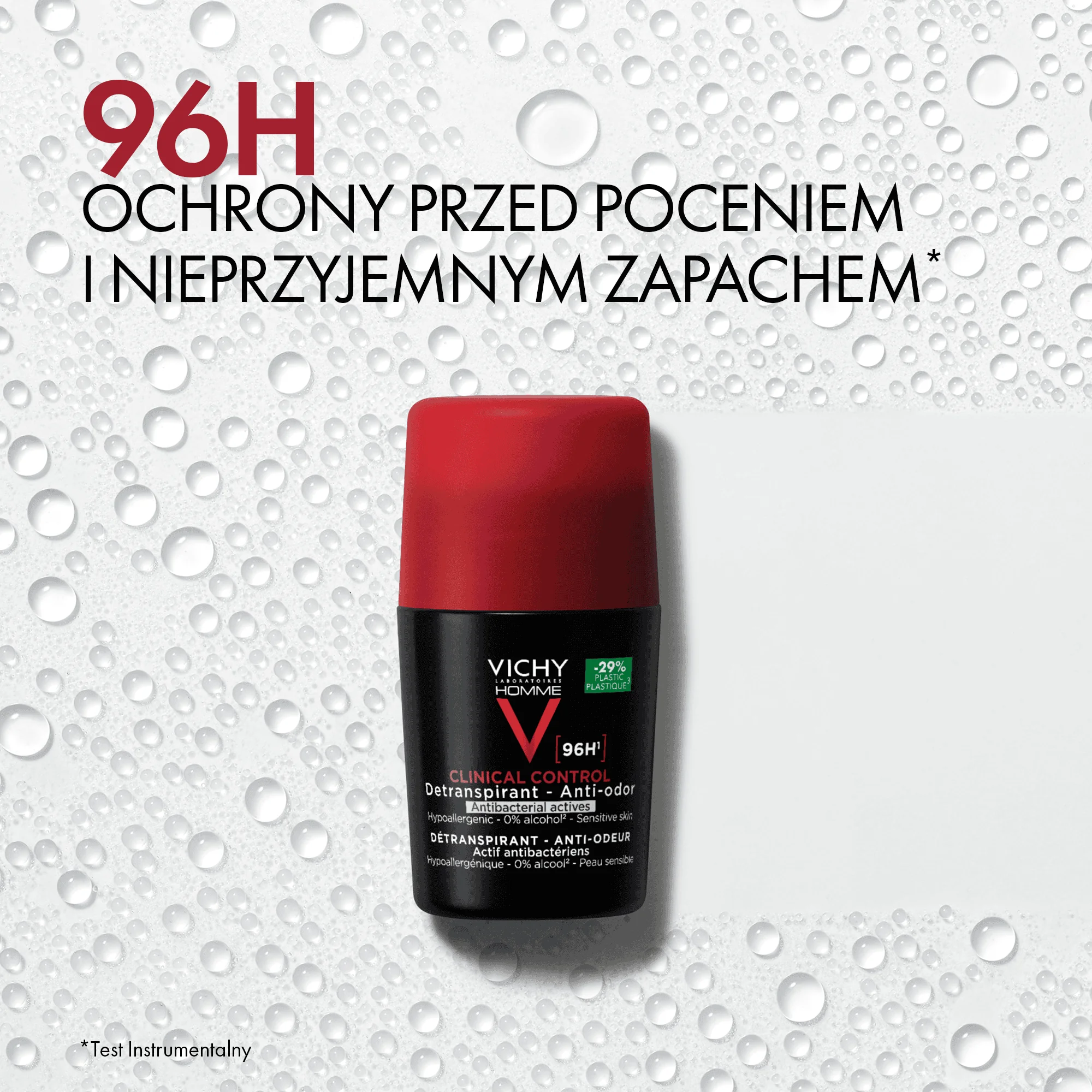 Vichy Homme Clinical Control 96 H antyperspirant w kulce, 50 ml