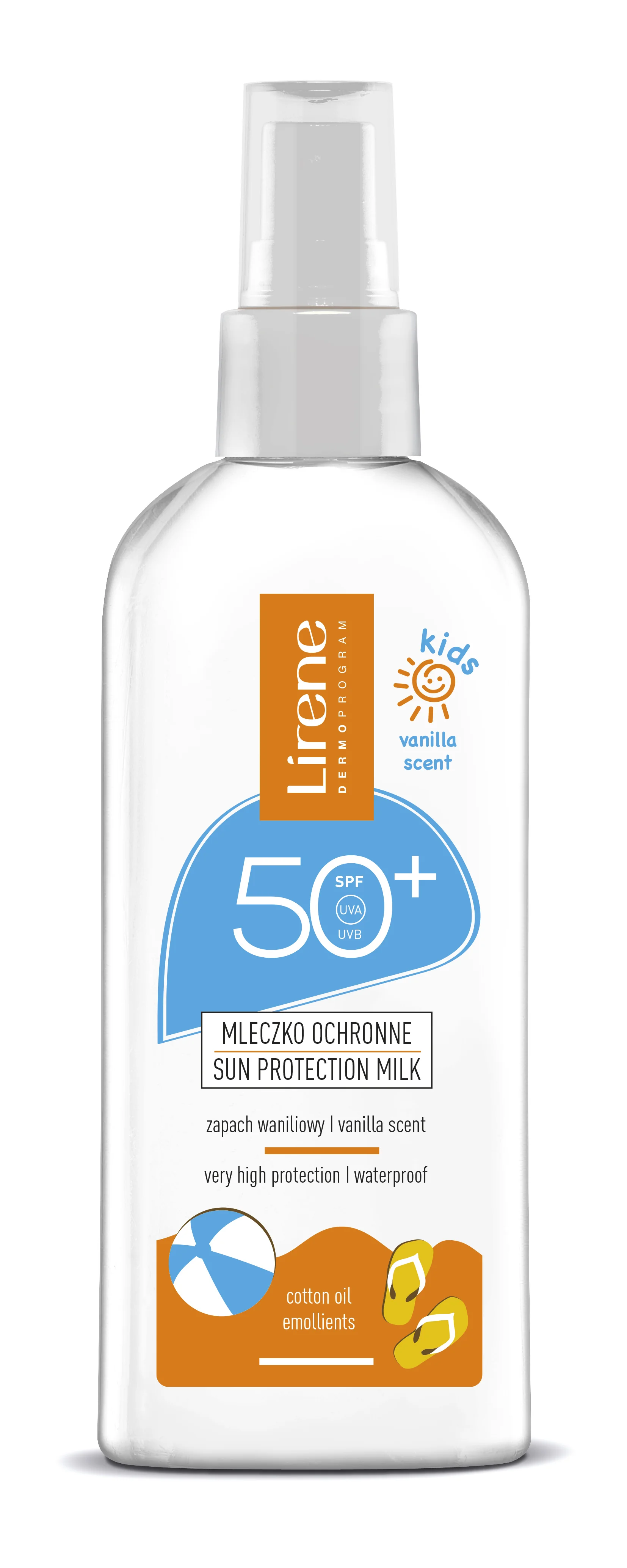 Lirene SUN Mleczko ochronne o zapachu waniliowym dla dzieci SPF 50+